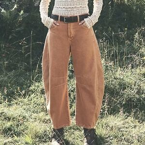 Free People Good Luck Barrel Jeans